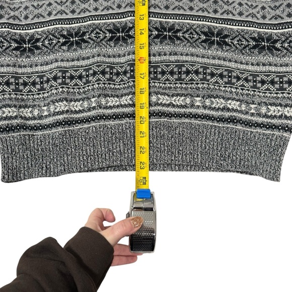 Weatherproof Vintage Fair Isle Print Unisex Grey Pullover Winter Sweater Size L - Picture 5 of 11